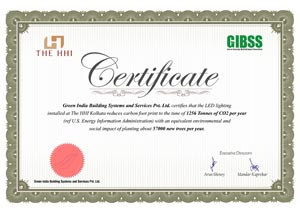 Lighting certificate for HHI